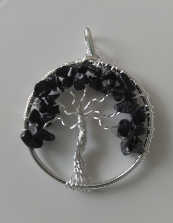 Pendentif Arbre de Vie en Tourmaline