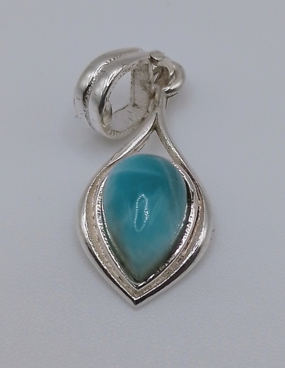 Pendentif Larimar en argent massif 925