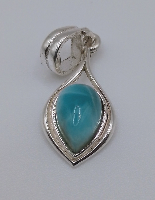 Pendentif Larimar en argent massif 925