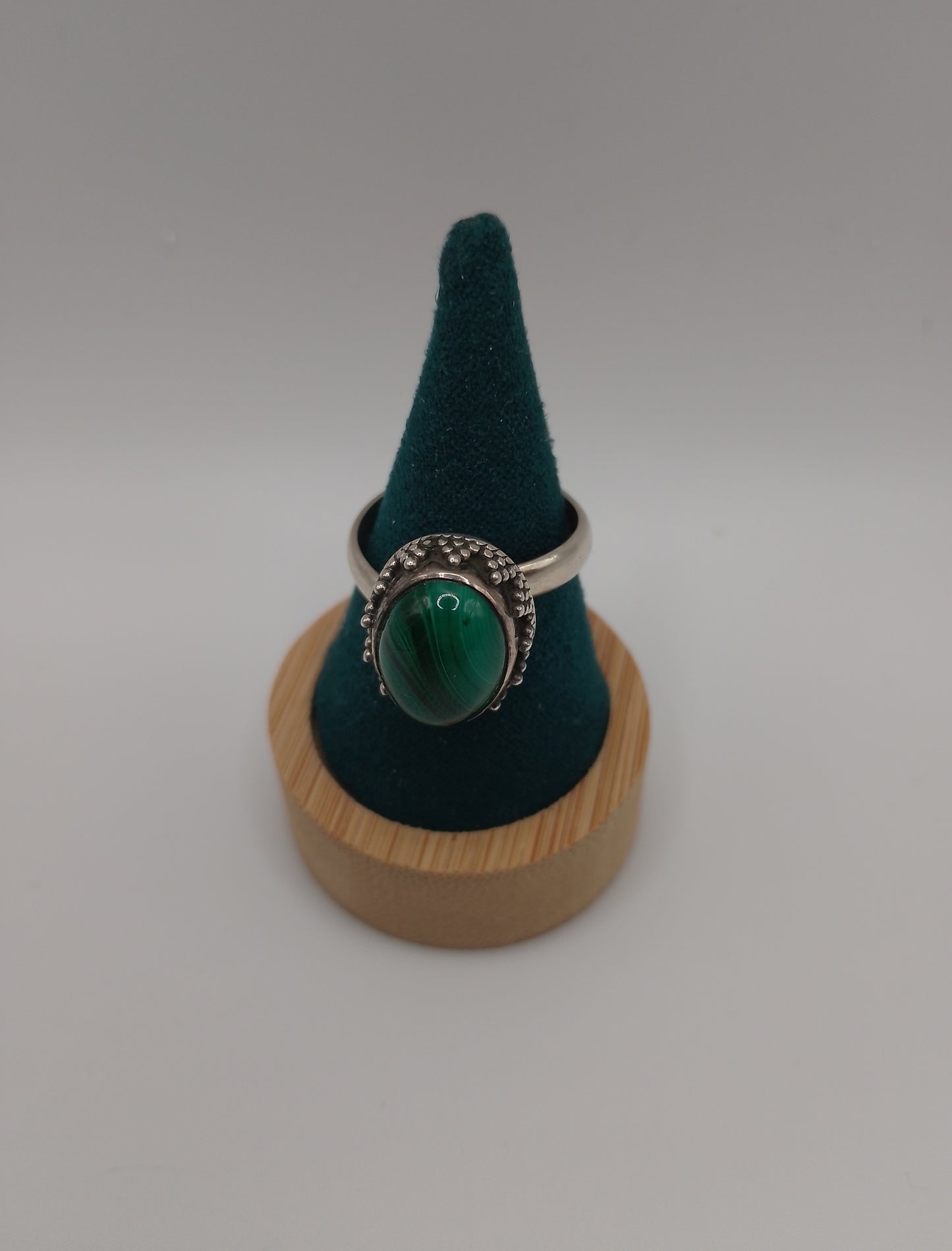 Bague en argent Malachite