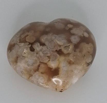 Coeur agate fleur