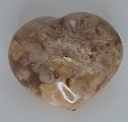 Coeur agate fleur